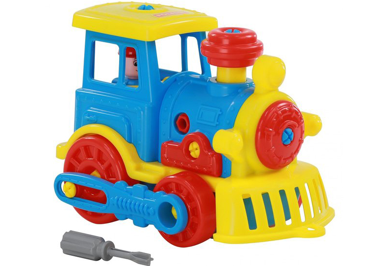 Специально для юных механиков Полесье выпустило конструктор-паровоз с отверткой