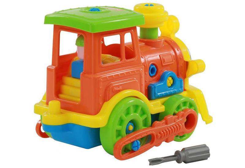 Специально для юных механиков Полесье выпустило конструктор-паровоз с отверткой