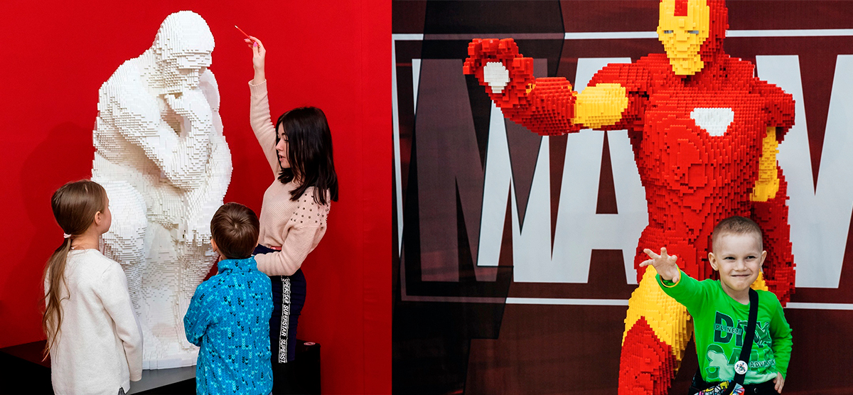 Экспонаты на выставке Легоу