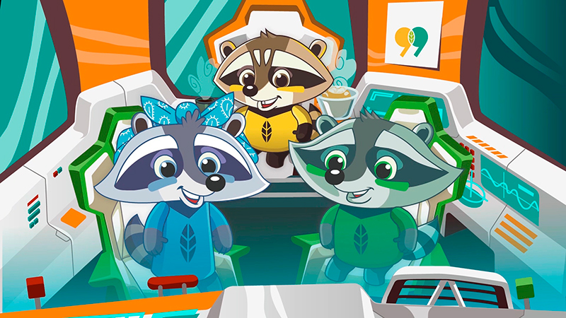 Межгалактический мусоровоз, еноты-сортировщики и Бумажный монстр: выходит белорусский обучающий мультсериал