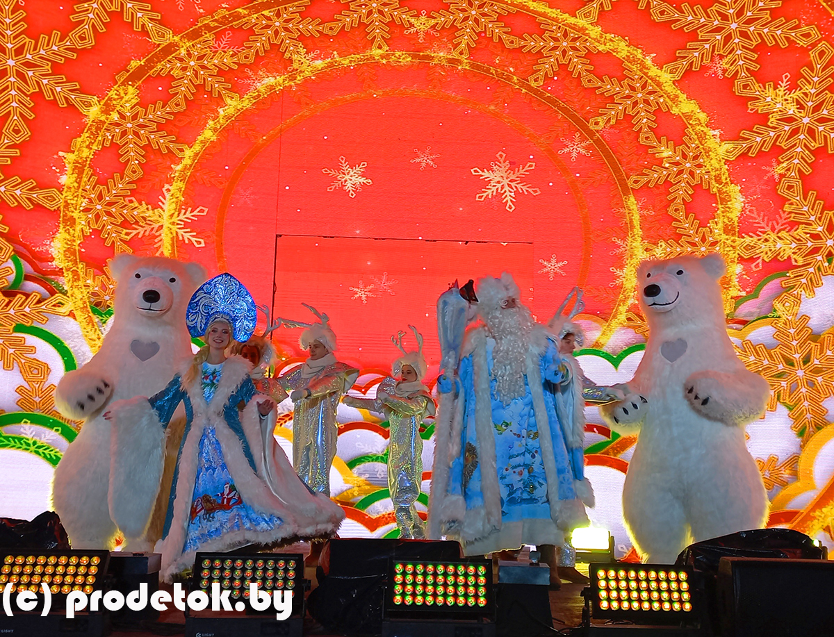 Оживили картины: фото и видообзор бесплатного новогоднего представления у Ратуши
